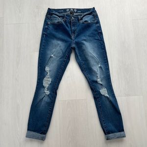 Pair of Distressed Denim Jeans